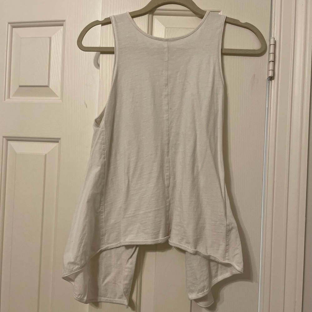 Madewell size small white open back top